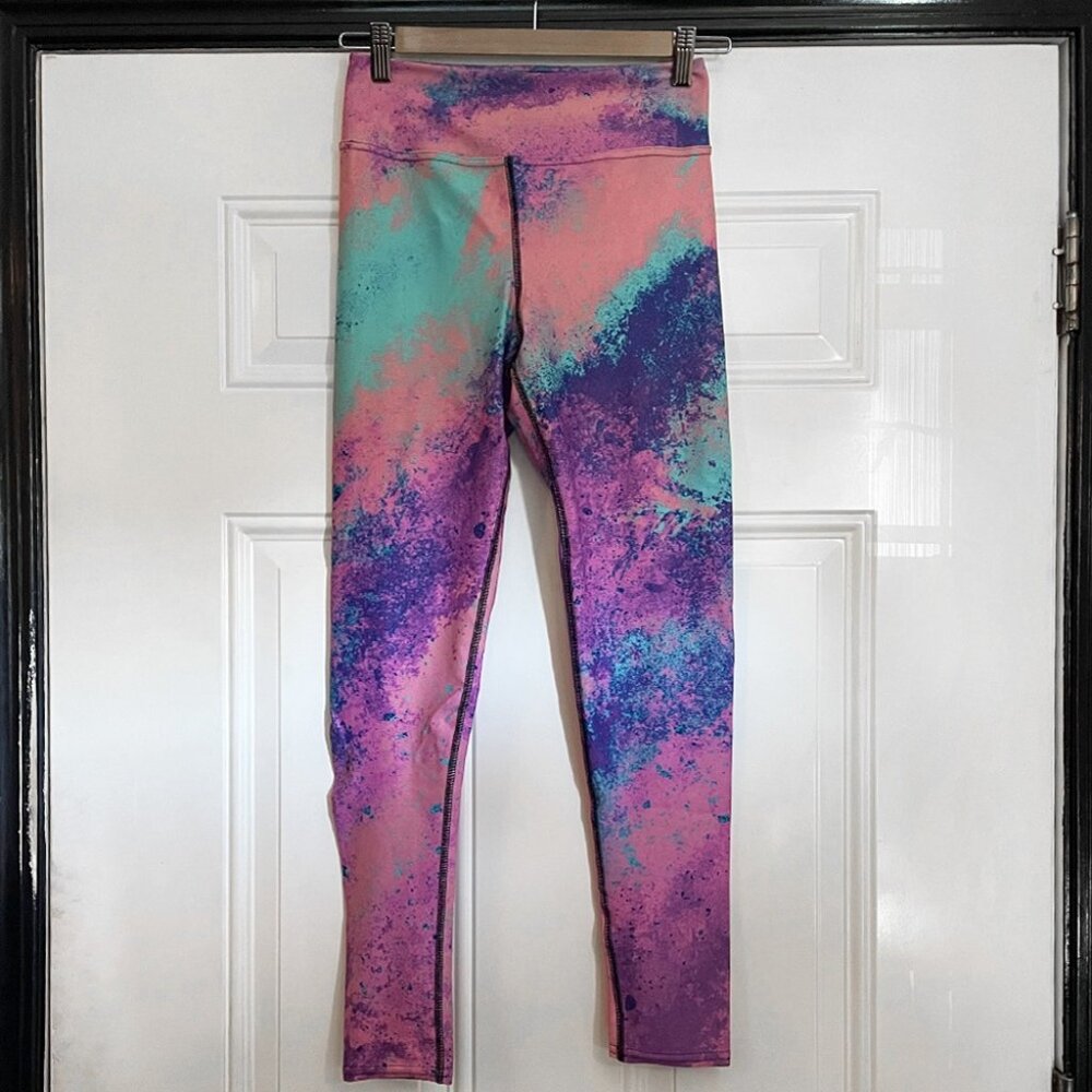 Retro Pattern Paint Splatter Leggings
